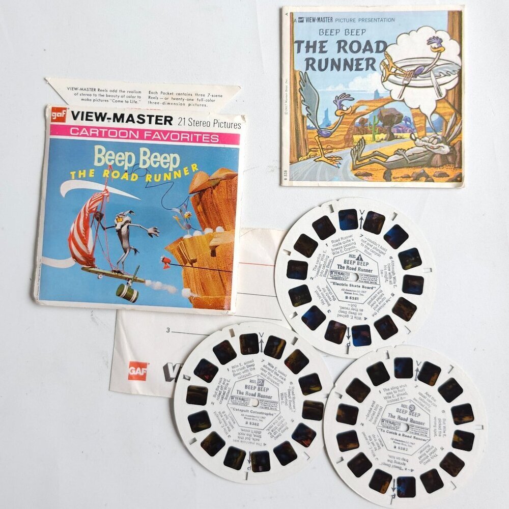 BEEP BEEP The Road Runner View Master Reels COMPLETE 1967 Warner Bros. GAF